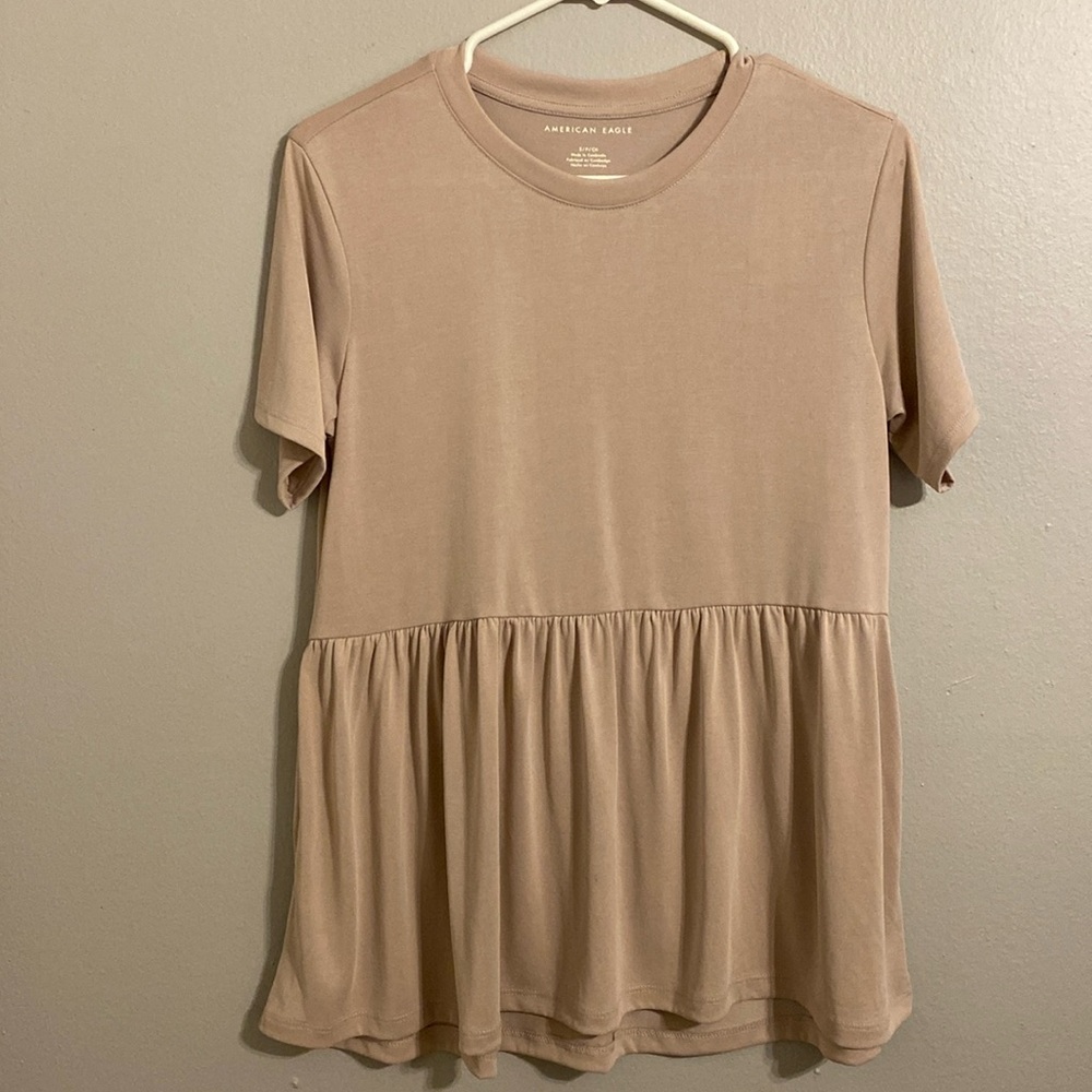Blush Short Sleeve Blouse (S)